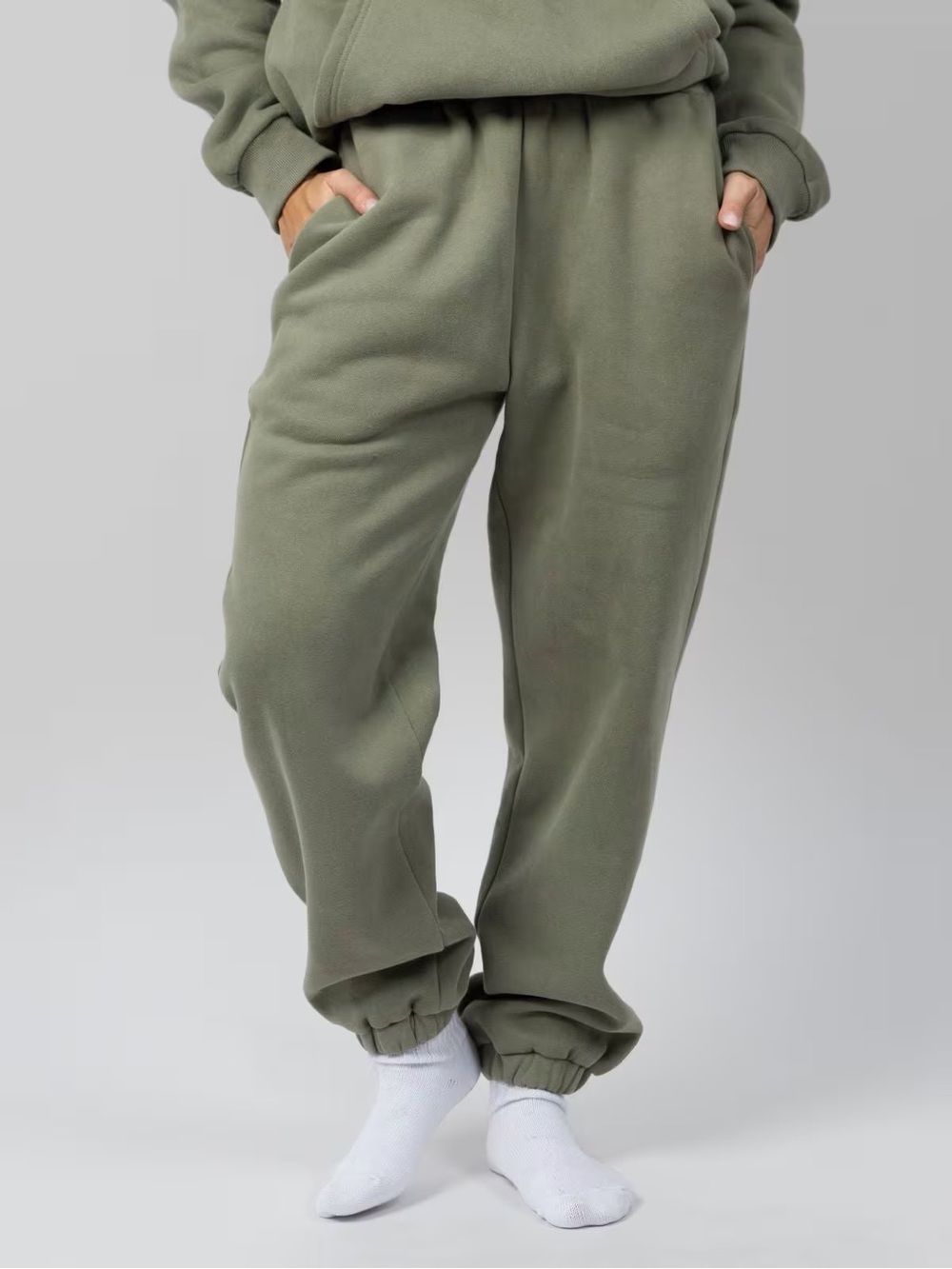 Comfrt Travel Essentials Sweatpants Moss Green 3XL Heavyweight Fleece NWT